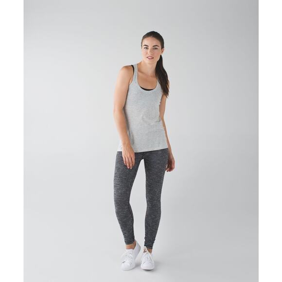 Lululemon Wunder Under Pant Hi-Rise Coco Pique Black White Style W5K55S Size 4 - Picture 1 of 10